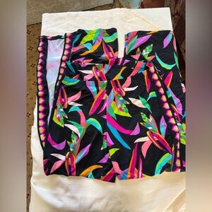 Trina Turk Black Multicolor Wide leg Pants